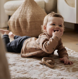 Dirkje boys shirt brown aeroplane ribbed P54600