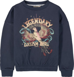 GARCIA Meisjes Chest print Sweater Blauw Long mouw 44460