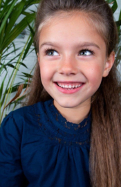 B.Nosy meiden shirt met kant Space Blue 5121