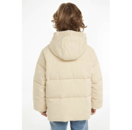 Tommy Hilfiger gewatteerde winterjas ivoor Wit