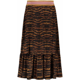 Like Flo Meisjes rok - AOP mesh lang - Camel