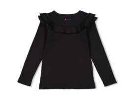 Jubel Longsleeve ruches - Girls Club Antraciet