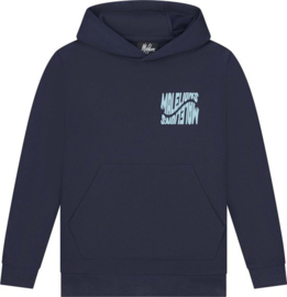 MALELIONS JUNIOR WAVE GRAPHIC HOODIE - NAVY