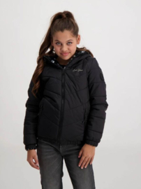CARS Jeans Kids ZINX Nylon Black omkeerbare winterjas