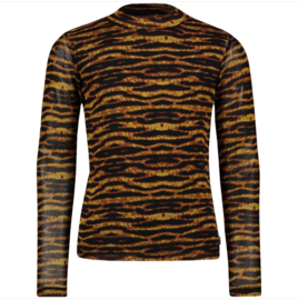 Like Flo Meisjes shirt - AOP mesh - Camel