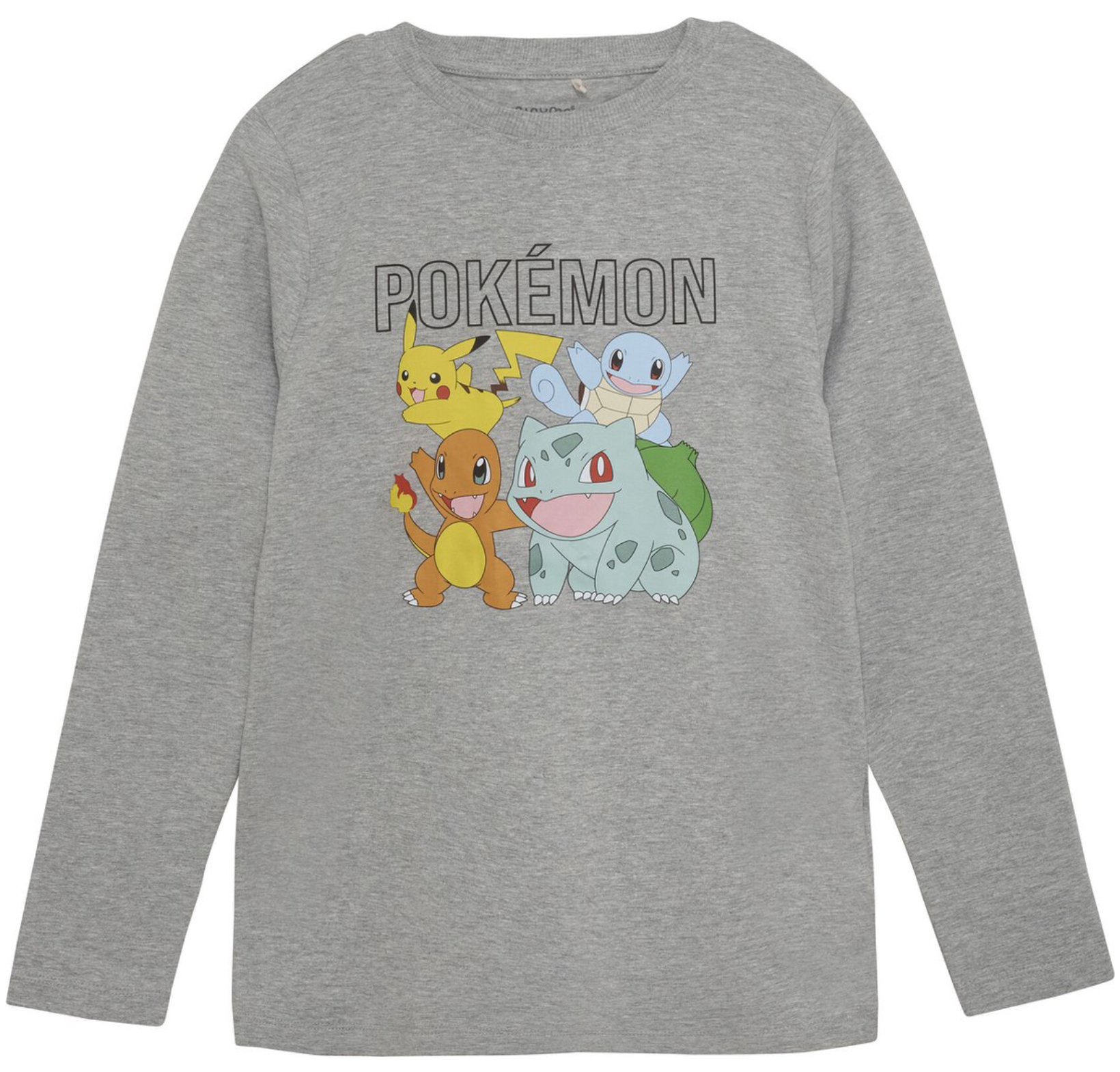 Minymo Jongens shirt Pokemon - Licht grijze melange