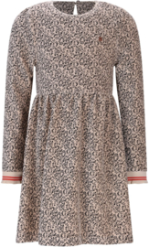 NoNo velvet jersey jurk meisjes - wit - Maxim - rib, AOP