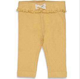 Feetje legging aop bloom okergeel