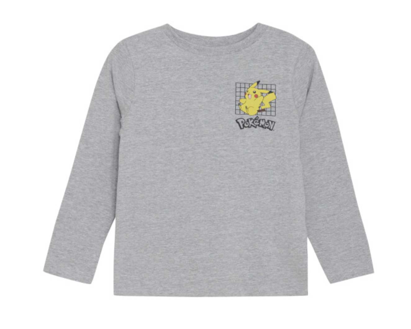 Minymo Jongens shirt Pokemon - Licht grijze melange