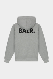 BALR. Olaf Straight Hoodie Quote Grey Heather