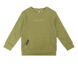 Daily7 organic sweater kangaroo pocket Pickle green
