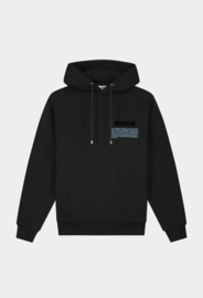 BALR. Olaf Straight Hoodie Quote Black/Blue