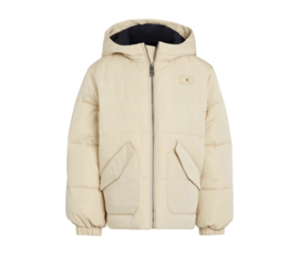 Tommy Hilfiger gewatteerde winterjas ivoor Wit