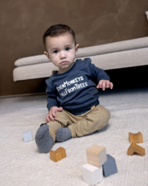 Dirkje Joggingbroek Camel Blue Check Q52607