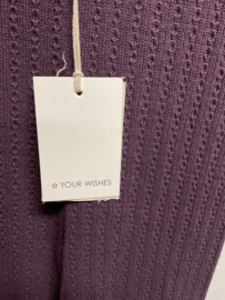 Your Wishes Motif Knit Pants Bar