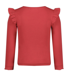 Jubel longsleeve met ruches rood Queen Of Hearts 91600436