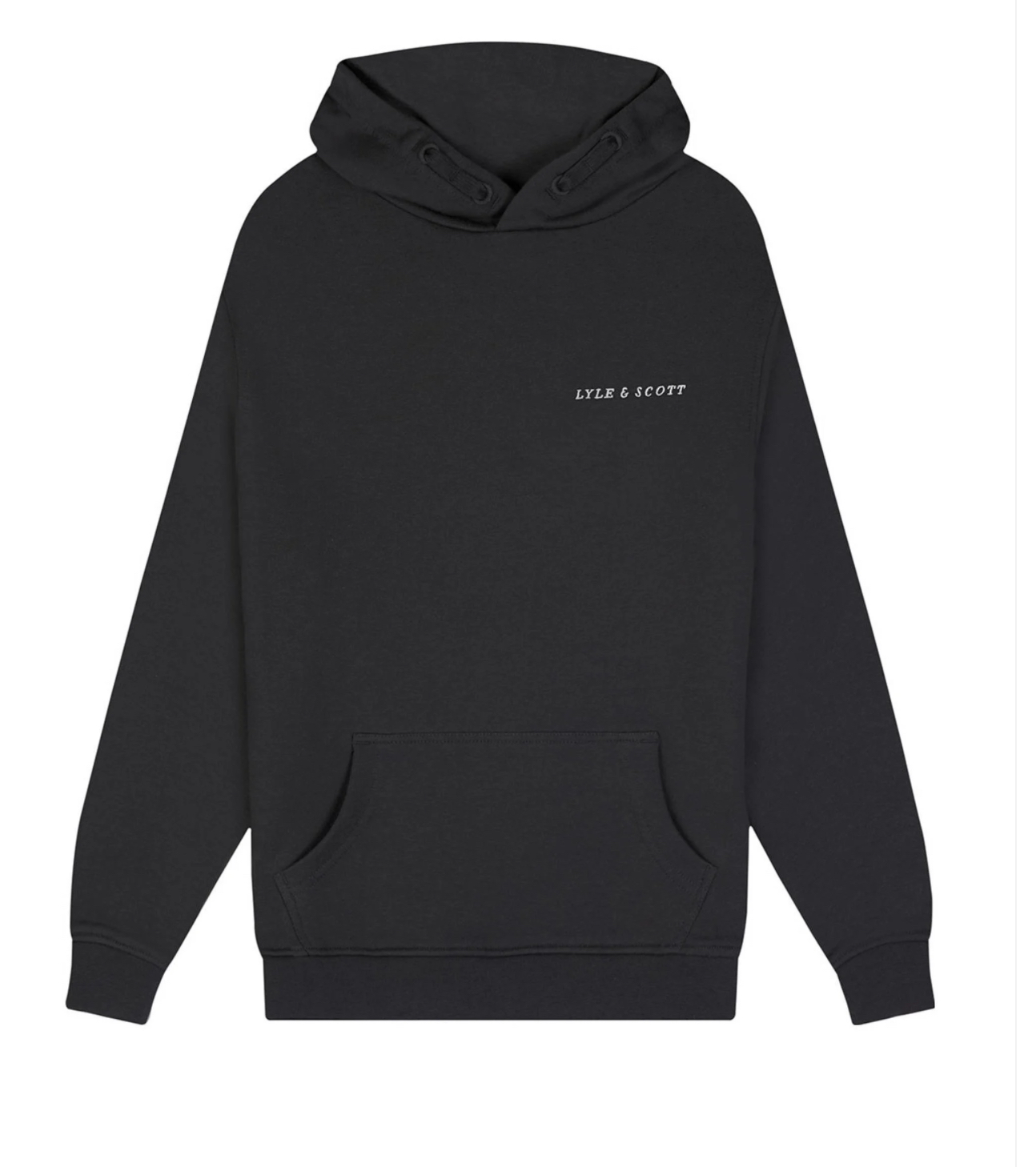 LYLE & SCOTT Script embroidered hoodie grijs
