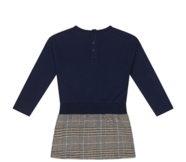 Koko Noko meisjes jurk donkerblauw ruit 40918