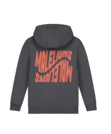 MALELIONS JUNIOR WAVE GRAPHIC HOODIE - IRON GREY