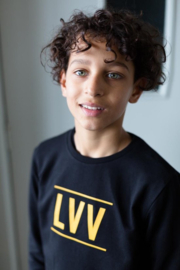Levv boys - Sweater Black yelllow Kean