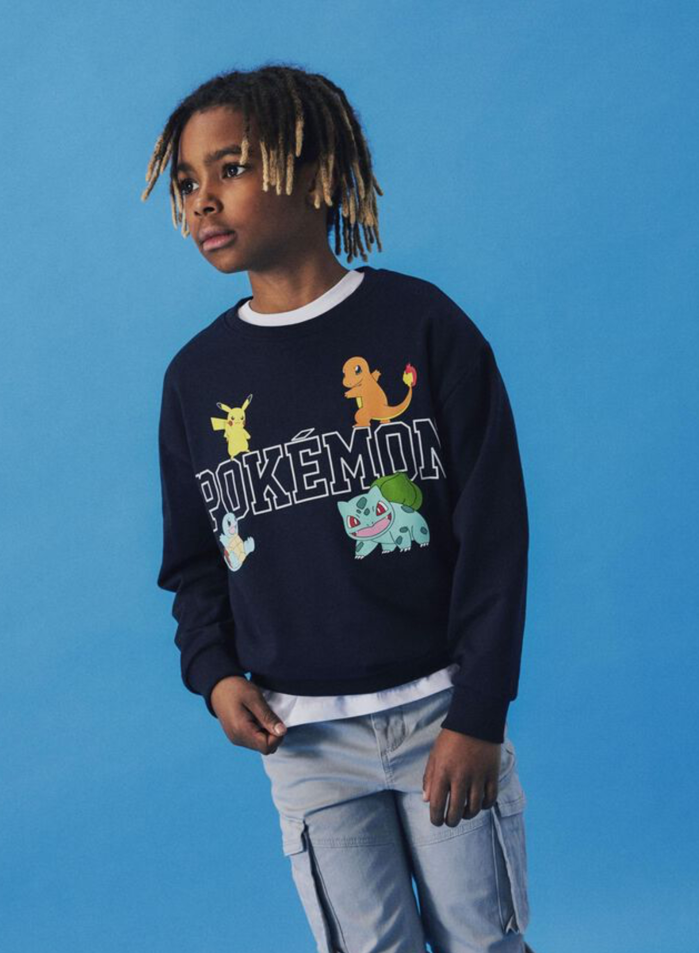 NAME IT NKMDAY POKEMON  NREG SWEAT BRU NOOS SKY
