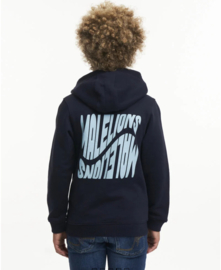 MALELIONS JUNIOR WAVE GRAPHIC HOODIE - NAVY