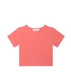 SOMEONE - Cropped Shirt Regi - Coral