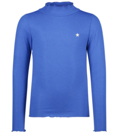 Like Flo t-shirt meisjes - blauw - Eef - rib - col