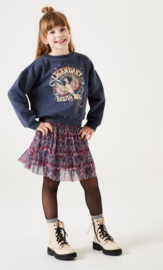 GARCIA Meisjes Chest print Sweater Blauw Long mouw 44460