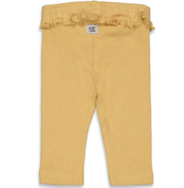 Feetje legging aop bloom okergeel