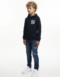 MALELIONS JUNIOR WAVE GRAPHIC HOODIE - NAVY