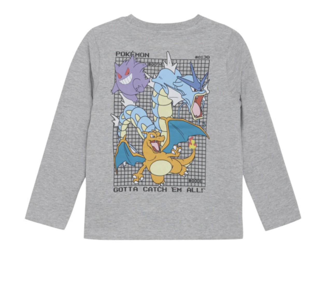 Minymo Jongens shirt Pokemon - Licht grijze melange