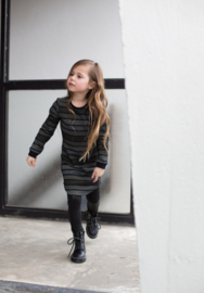Levv jurk Layla grijs met goud stiksel