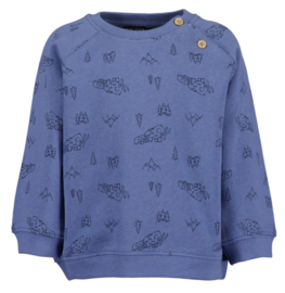 Blue Seven sweater Mammoet blauw AOP 984116