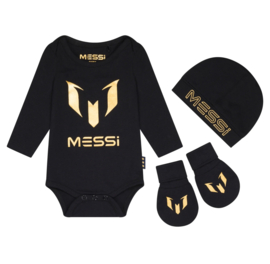Messi baby Jongens Romper set zwart-goud