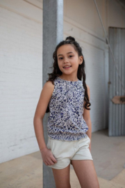 Quapi meisjes top Finda Sand Leopard aop