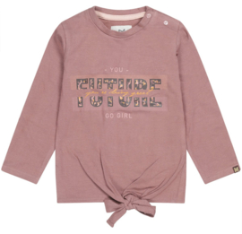 Koko Noko-Girls T-shirt ls-Dark Taupe 44950
