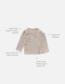 Noppies Baby U Tee overlap LS rib Nanyuki Taupe Melange