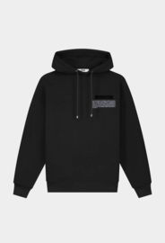 BALR. Olaf Straight Hoodie Quote Black/Violet