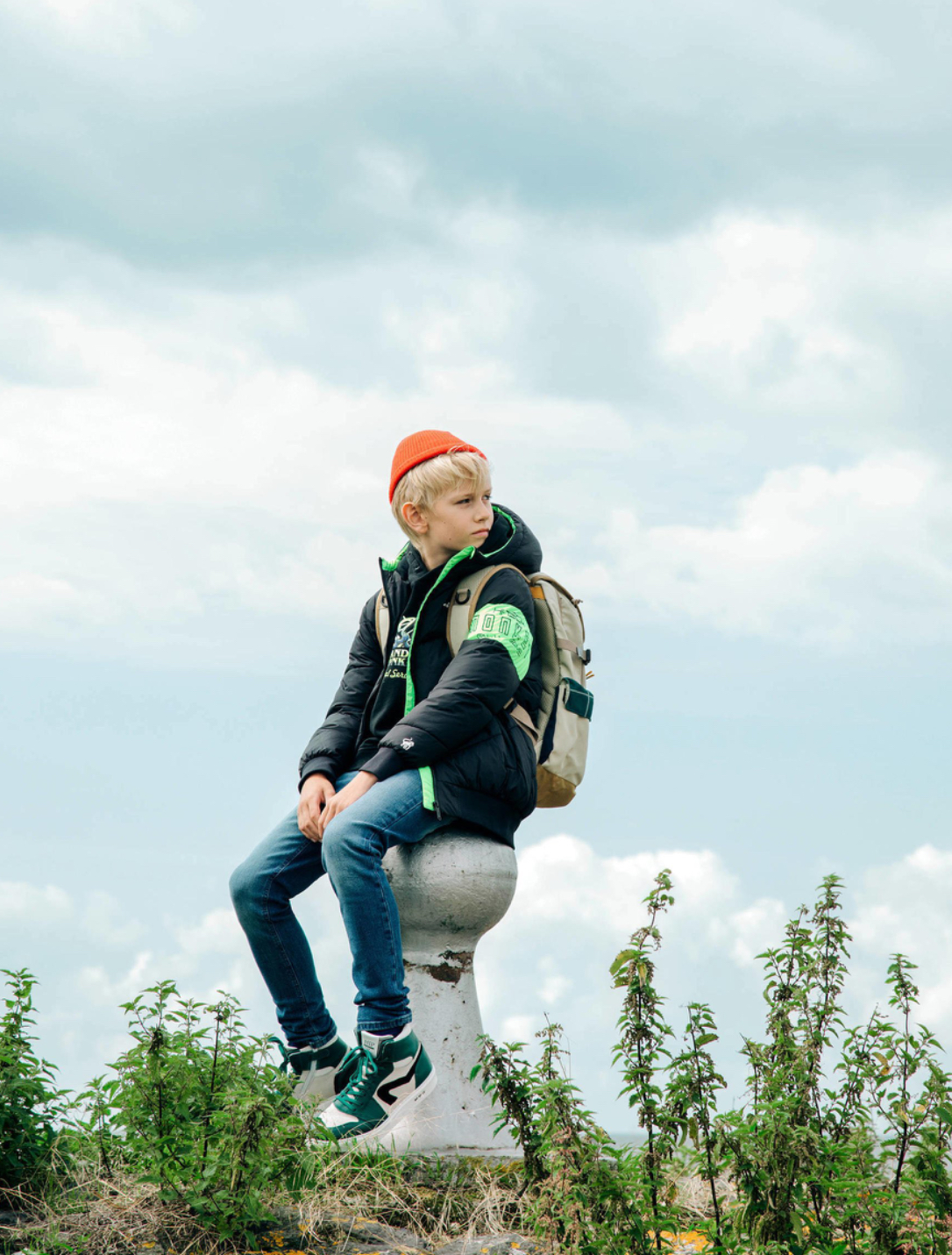 Me & My Monkey gewatteerde winterjas Niels zwart
