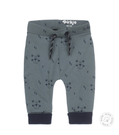 Dirkje boys baby pants dusty green with print N271