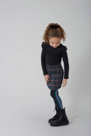 Jubel Longsleeve ruches - Girls Club Antraciet