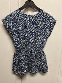 Vinrose jurk Blue leopard pattern
