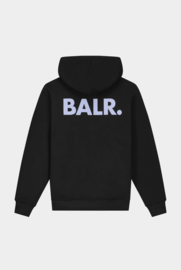 BALR. Olaf Straight Hoodie Quote Black/Violet