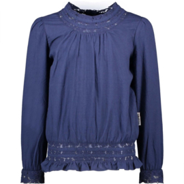 B.Nosy meiden shirt met kant Space Blue 5121
