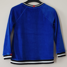 Br@nd Sweater Velours Cobalt
