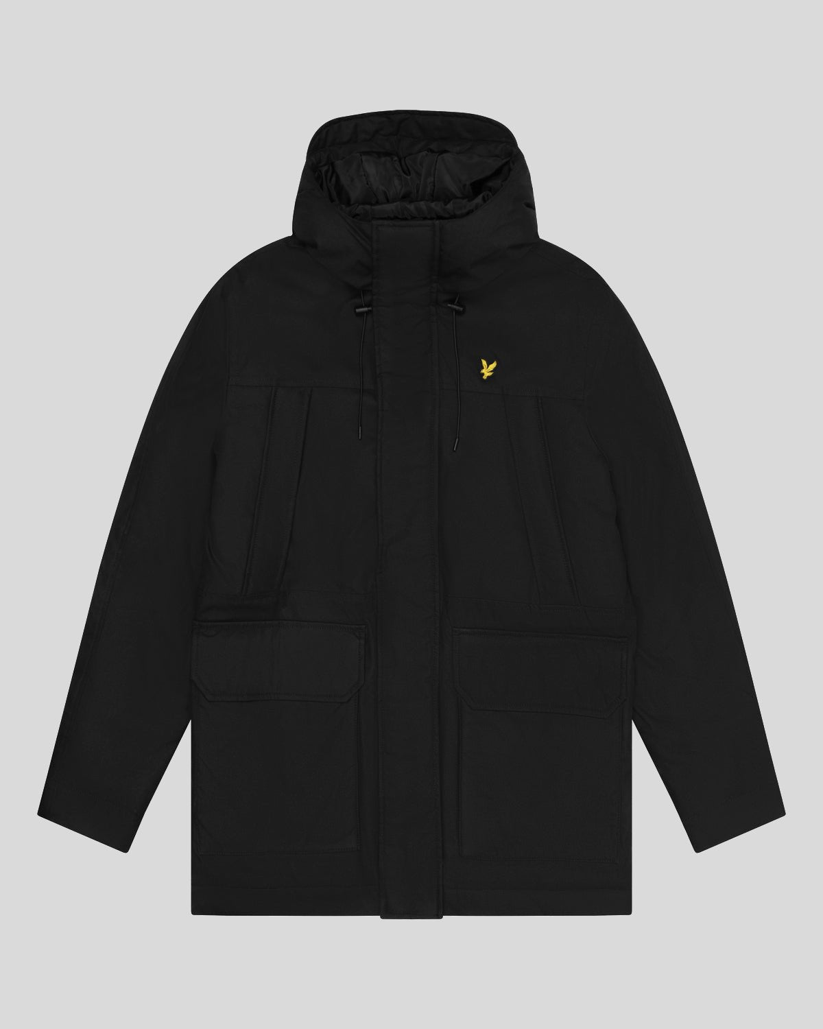 Lyle & Scott Micro fleece parka winterjas  zwart