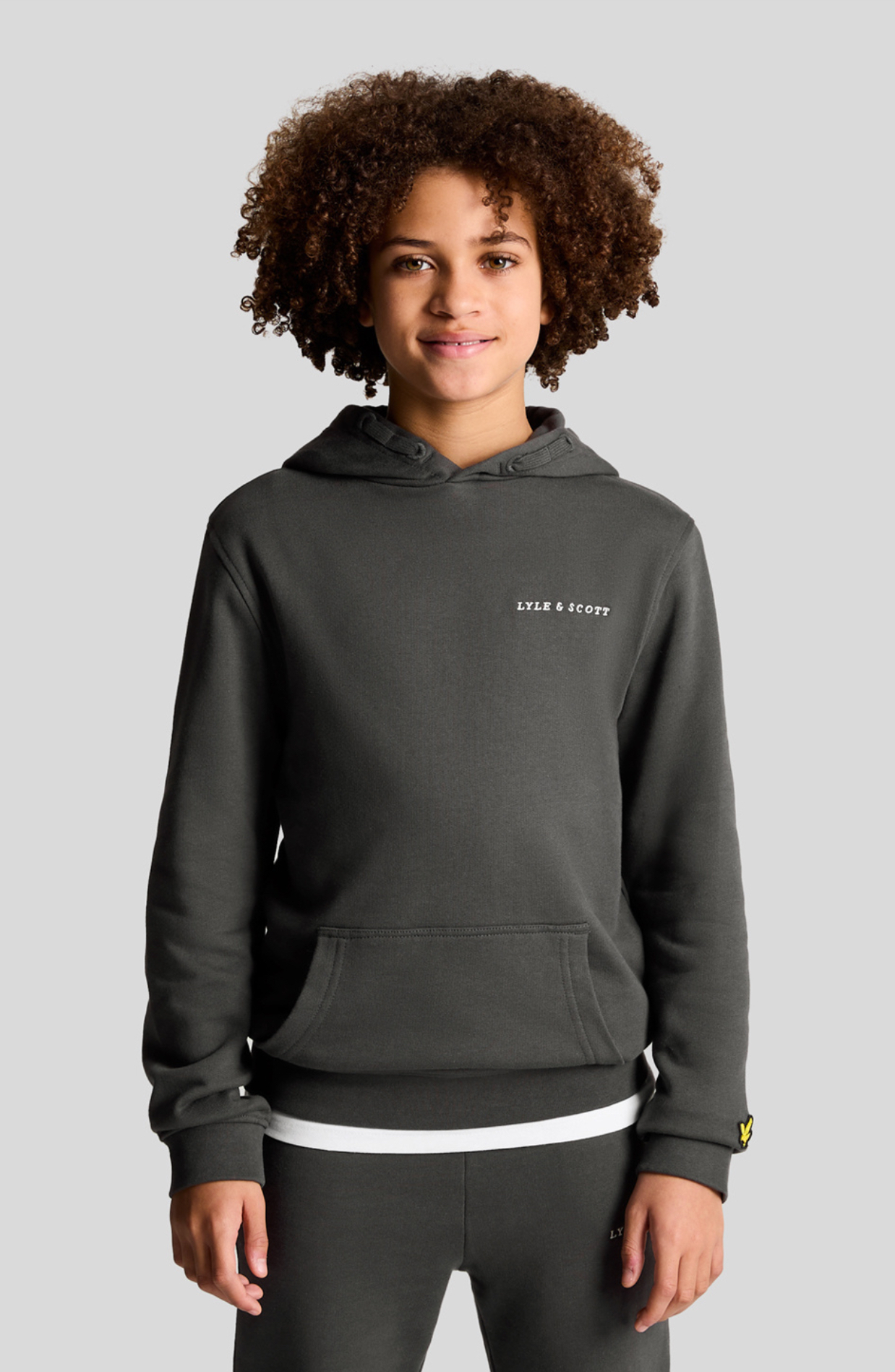 LYLE & SCOTT Script crew neck sweatshirt Gunmetal