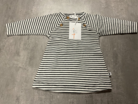 KLEIN jurkje off white/ black stripes