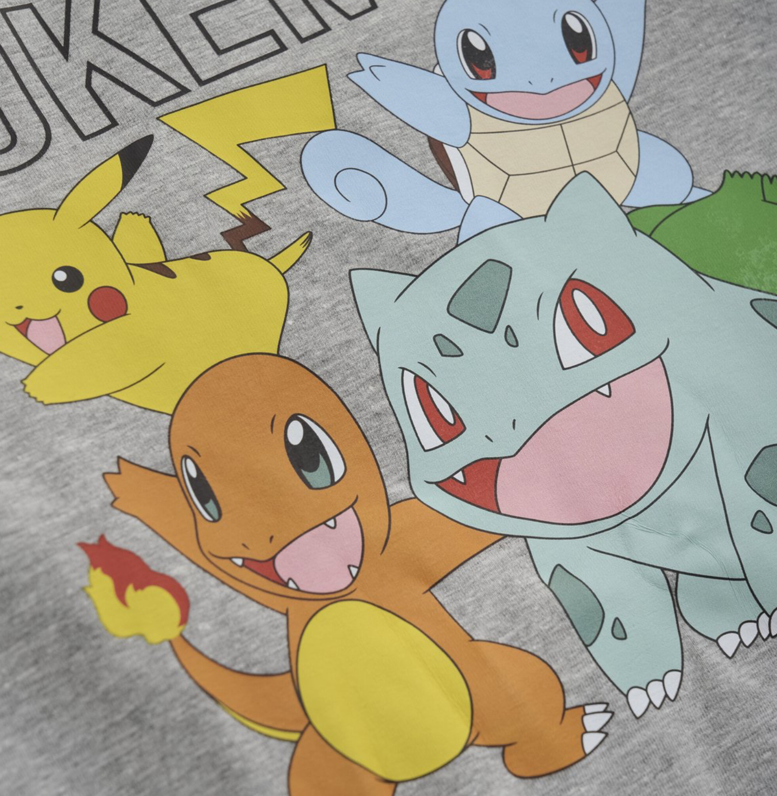 Minymo Jongens shirt Pokemon - Licht grijze melange